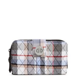NWT Vera Bradley RFID Turnlock Wallet - Perfectly Plaid Pattern